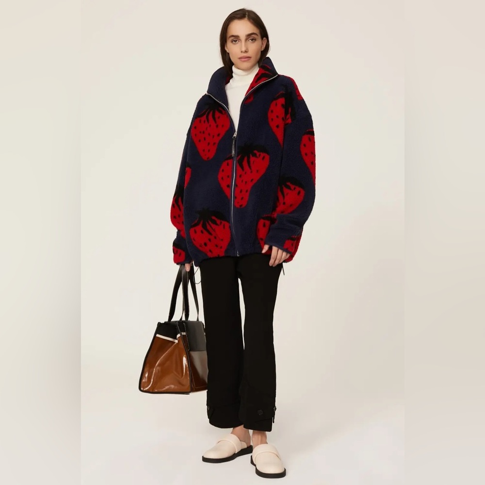 RARE SOLD OUT JW Anderson | Strawberry Zip-Up Fleece Jacket
